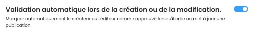 validation automatique processus