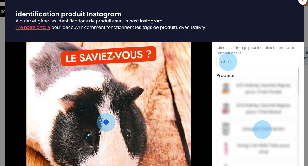 Selection produits Instagram