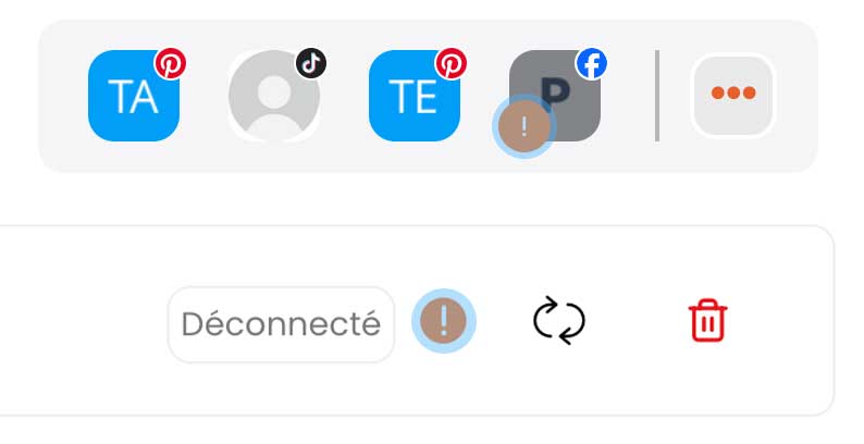 compte déocnnecté