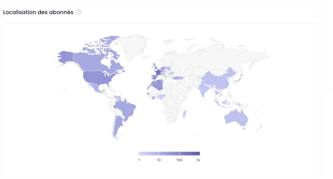 Instagram followers map