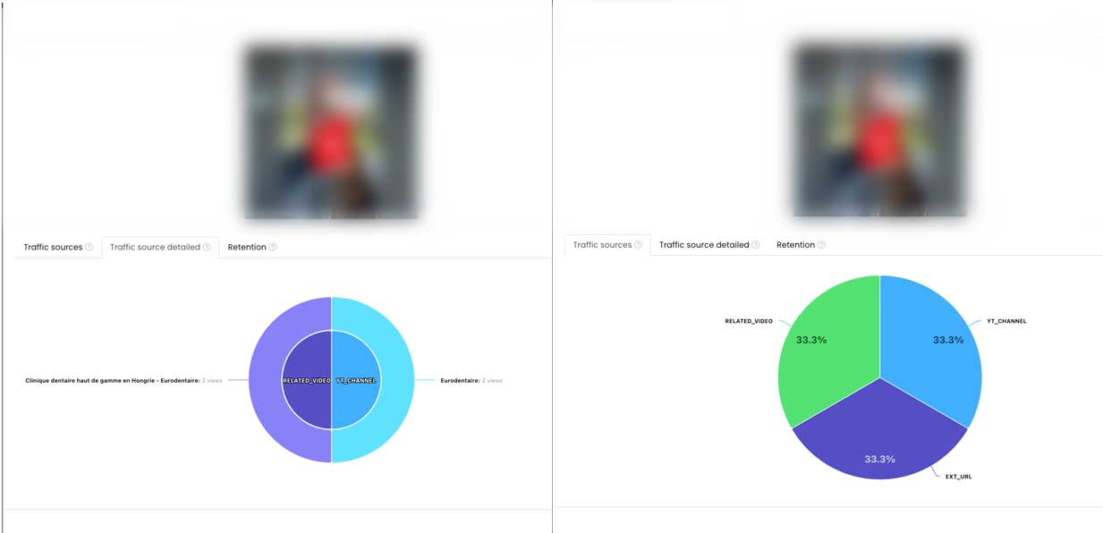 Detailed traffic statistics on a Youtube video
