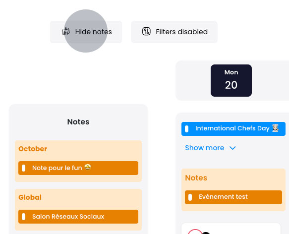 General note or by month